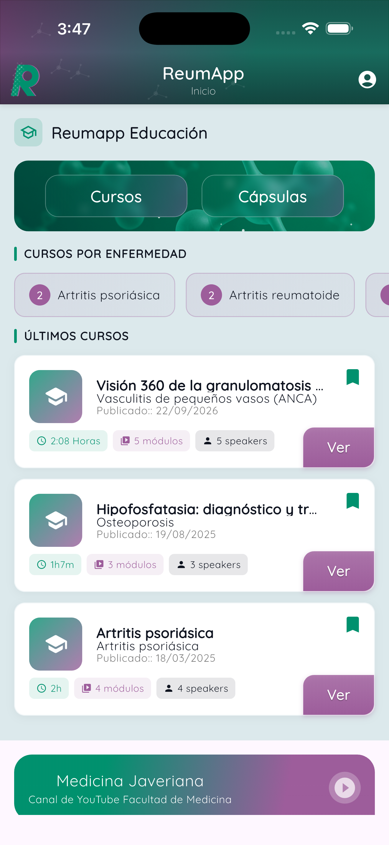 Educación médica en ReumApp